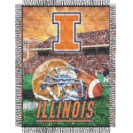 Illinois Fighting Illini NCAA College "Home Field Advantage" 48"x 60" Tapestry Throw