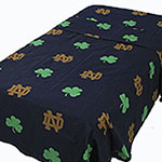 Notre Dame Fighting Irish 100% Cotton Sateen Twin Sheet Set - Navy Blue