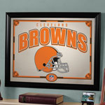 Cleveland Browns NFL Framed Glass Mirror