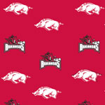 Arkansas Razorbacks Fitted Crib Sheet - Red