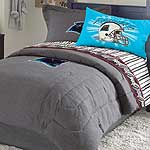 Carolina Panthers NFL Team Denim Twin Comforter / Sheet Set