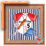 Baseball Jersey - Contemporary mount print with beveled edge