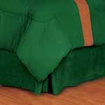 Microsuede Green Pleated Bed Skirt