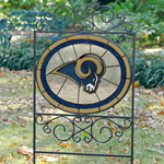 St. Louis Rams NFL Stained Glass Outdoor Yard Sign