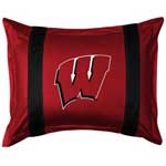 Wisconsin Badgers Side Lines Pillow Sham