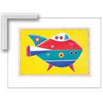 Space Ship - Contemporary mount print with beveled edge