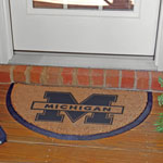 Michigan Wolverines NCAA College Half Moon Outdoor Door Mat