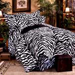 Black/White Zebra Print King Bed-In-A-Bag