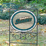 San Jose Sharks NHL Stained Glass Outdoor Yard Sign