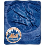 New York Mets MLB "Retro" Royal Plush Raschel Blanket 50" x 60"