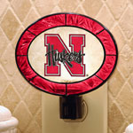 Nebraska Huskers NCAA College Art Glass Nightlight