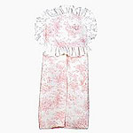 Isabella Pink Diaper Stacker - Toile 