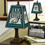 Philadelphia Eagles NFL Art Glass Table Lamp