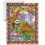 Jungle Buddies I - Contemporary mount print with beveled edge