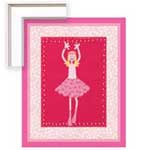 Candy Pink Ballerina - Framed Canvas