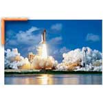 Space Shuttle Launches - Contemporary mount print with beveled edge