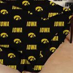 Iowa Hawkeyes 100% Cotton Sateen Full Bed Skirt - Black