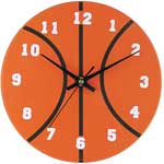 Orange Round Basketball Clock