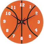 Orange Round Basketball Clock