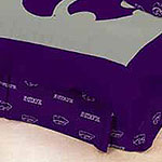 Kansas State Wildcats 100% Cotton Sateen Queen Bed Skirt - Purple