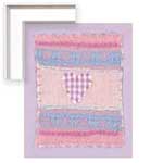 Patchwork Heart III - Contemporary mount print with beveled edge