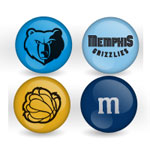 Memphis Grizzlies Custom Printed NBA M&M's With Team Logo