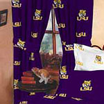 Louisiana State Tigers 100% Cotton Sateen Window Valance - Purple