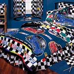 NASCAR Checkered Flag Full Comforter / Sheet Set