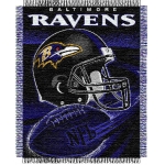 Baltimore Ravens NFL "Spiral" 48" x 60" Triple Woven Jacquard Throw