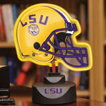 LSU Louisiana State Tigers NCAA College Neon Helmet Table Lamp