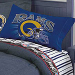 St. Louis Rams Twin Size Pinstripe Sheet Set
