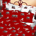 Alabama Crimson Tide 100% Cotton Sateen Standard Pillowcase - Red