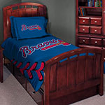 Atlanta Braves MLB Twin Comforter Set 63" x 86"