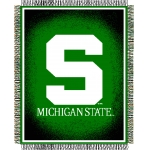 Michigan State Spartans NCAA College "Focus" 48" x 60" Triple Woven Jacquard Throw