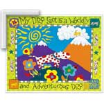 My Dog Spot Goes Mtn. Climbing - Framed Canvas