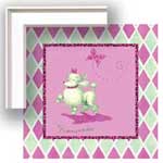 Promenade Poodle - Contemporary mount print with beveled edge