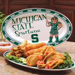 Michigan State Spartans NCAA College 12" Ceramic Oval Platter