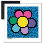 Flower Power II - Contemporary mount print with beveled edge