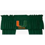 Miami Hurricanes UM Locker Room Window Valance