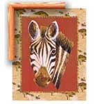 Out of Africa Zebra - Contemporary mount print with beveled edge