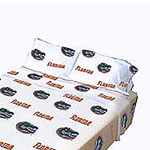 Florida Gators 100% Cotton Sateen King Pillowcase - White