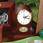 UCLA Bruins NCAA College Brown Desk Clock