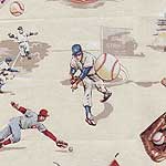 Vintage Creme Baseball Queen Duvet Cover