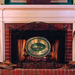 New York Jets NFL Stained Glass Fireplace Screen