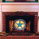 Dallas Cowboys NFL Stained Glass Fireplace Screen