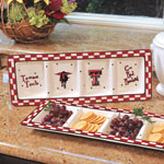 Texas Tech Red Raiders NCAA College Gameday Ceramic Relish Tray