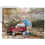 Puppy Love - Contemporary mount print with beveled edge