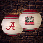 Alabama Crimson Tide NCAA College 18" Rice Paper Lamp