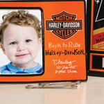 Harley Davidson Motorcycle Orange Ceramic Picture Frame