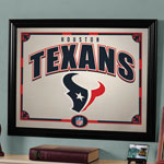 Houston Texans NFL Framed Glass Mirror